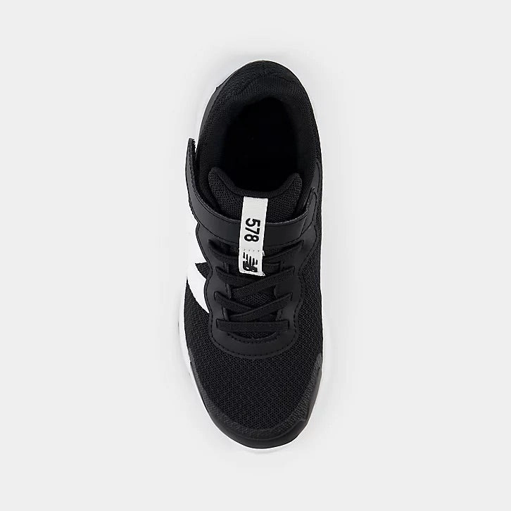 Soft 578v1 Bungee Lace with Top Strap - Black with White