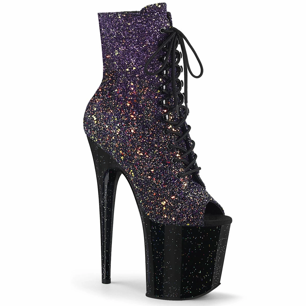 Rough Ready City Street FLAMINGO-1021OMBG Purple Multi Glitter/Black