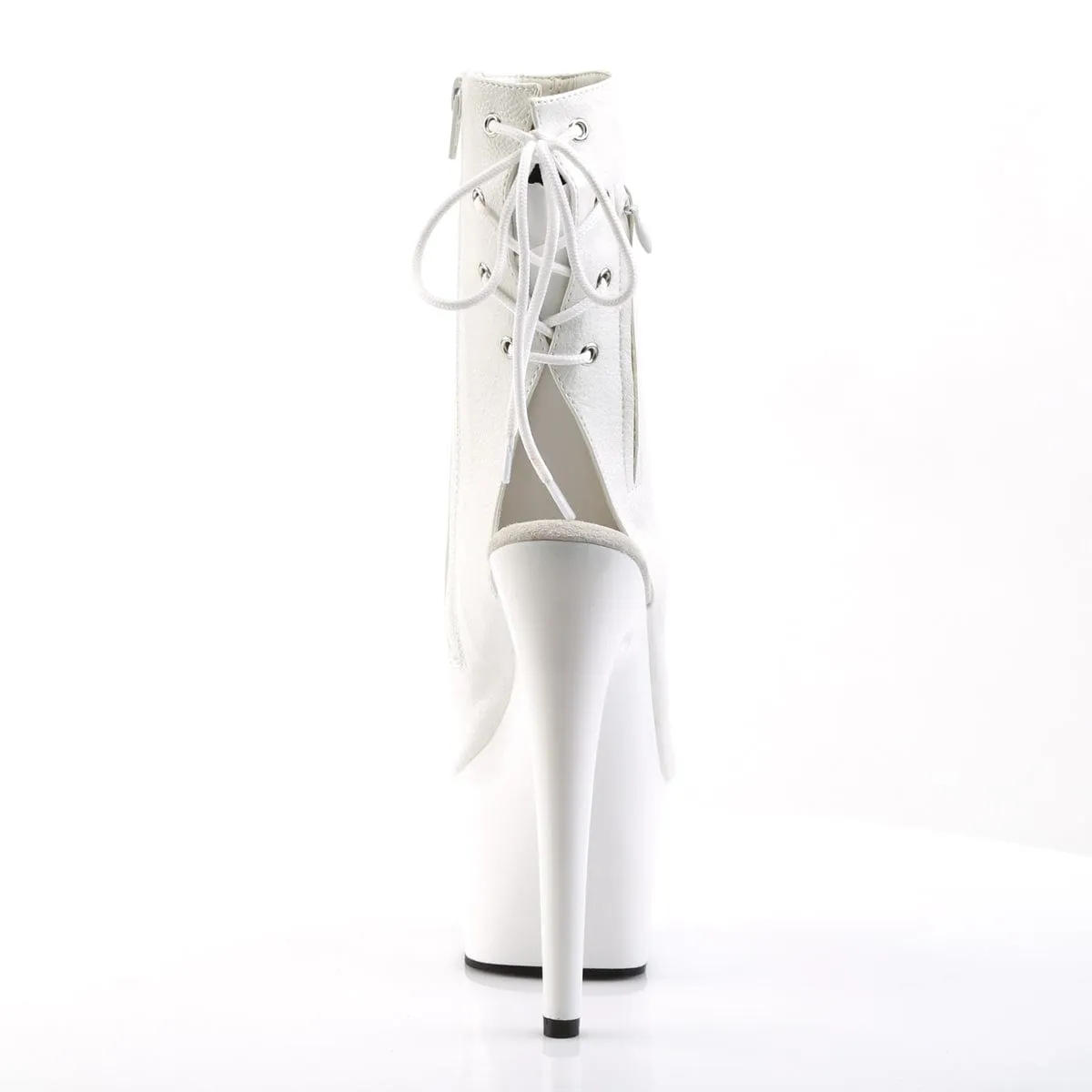 ADORE-1018 White Faux Leather/White Active Wear