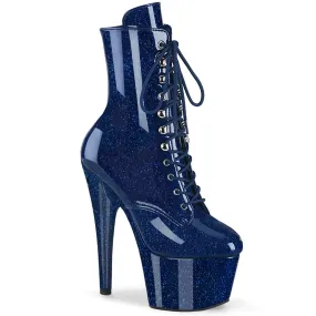 ADORE-1020GP Navy Blue Glitter Patent/M Ankle Support british retro