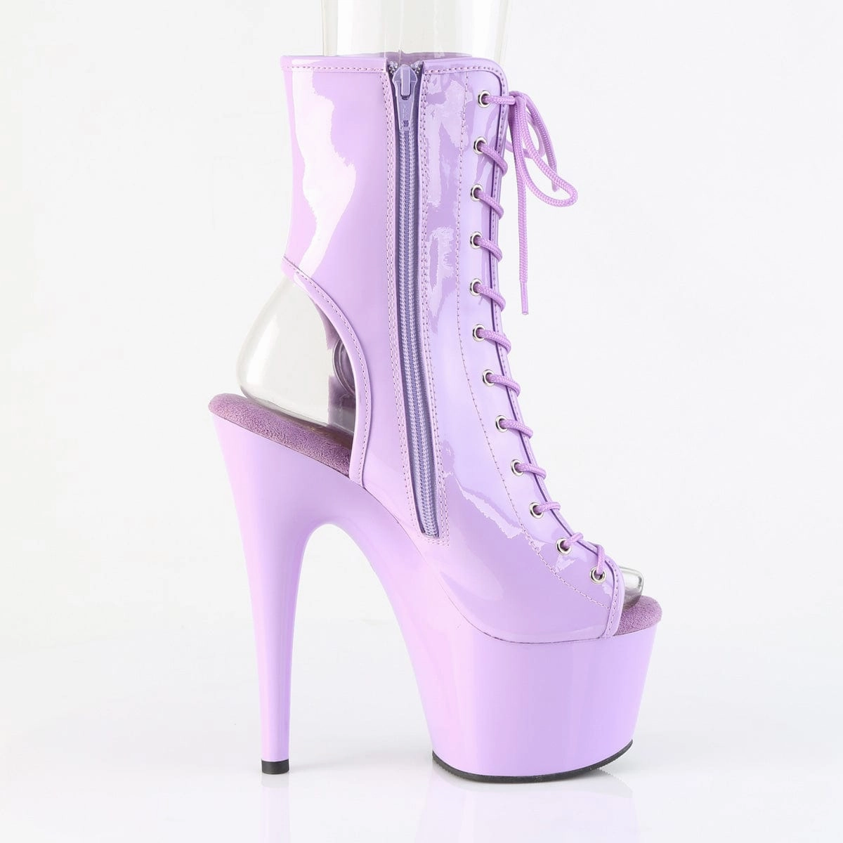 ADORE-1016 Platform Shoes Lavender Patent Lavender Pull on