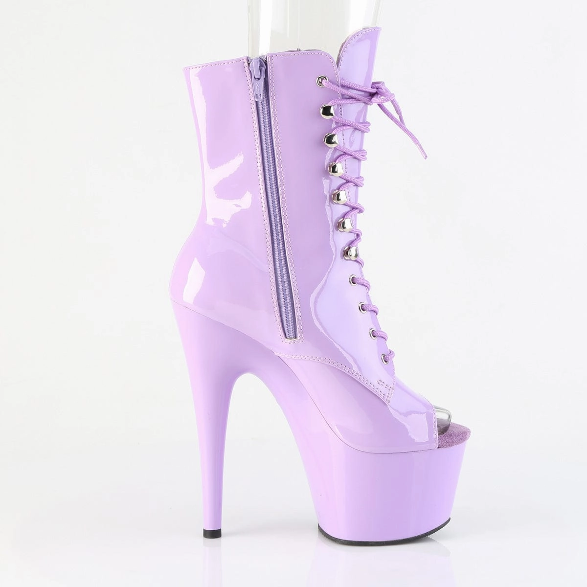 Cushion Build Leather ADORE-1021 Platform Shoes Lavender Patent Lavender