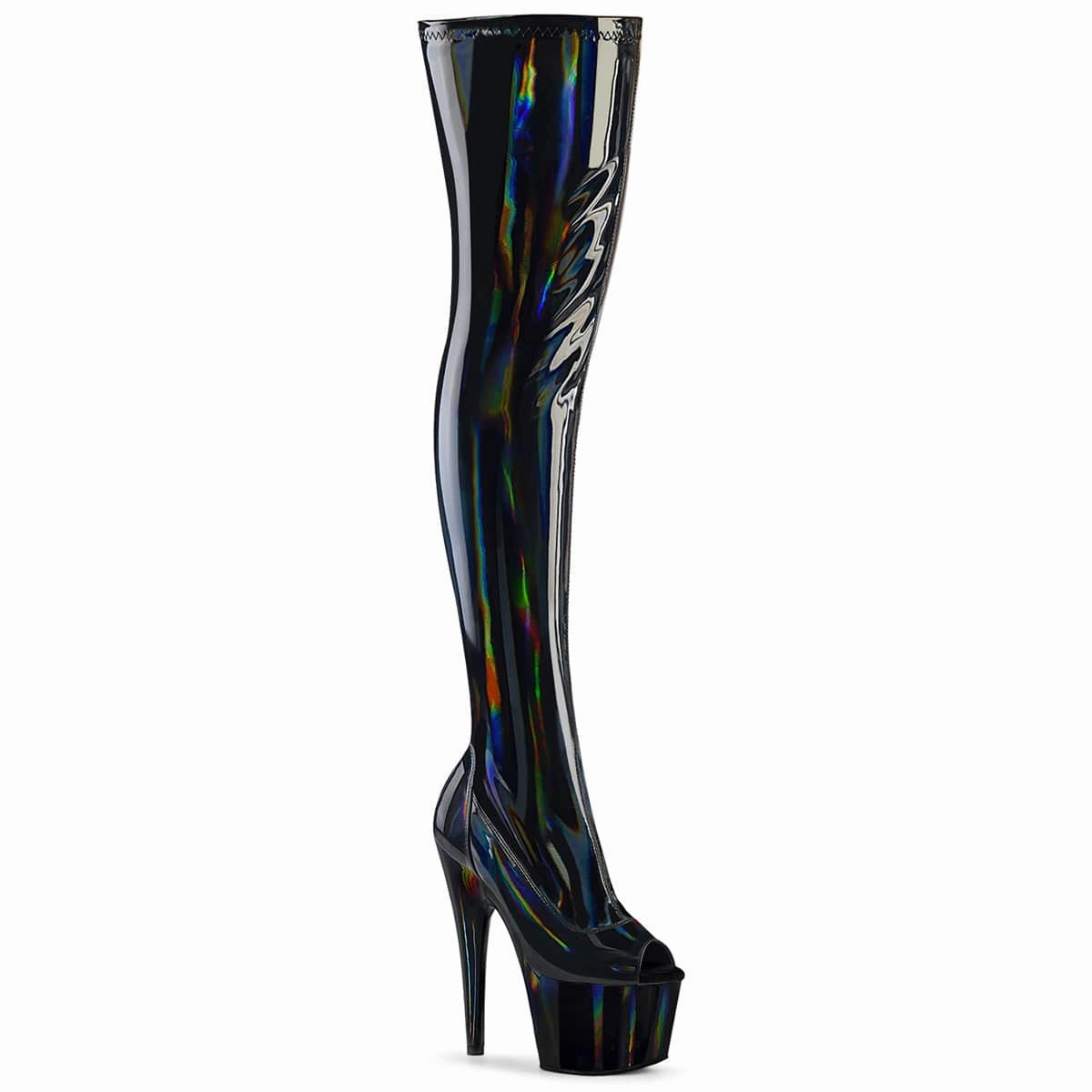 ADORE-3011HWR Black Stretch Hologram/Black Hologram Cotton Touch