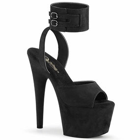 ADORE-791FS Black Faux Suede/Black Faux Suede Soft Flexible