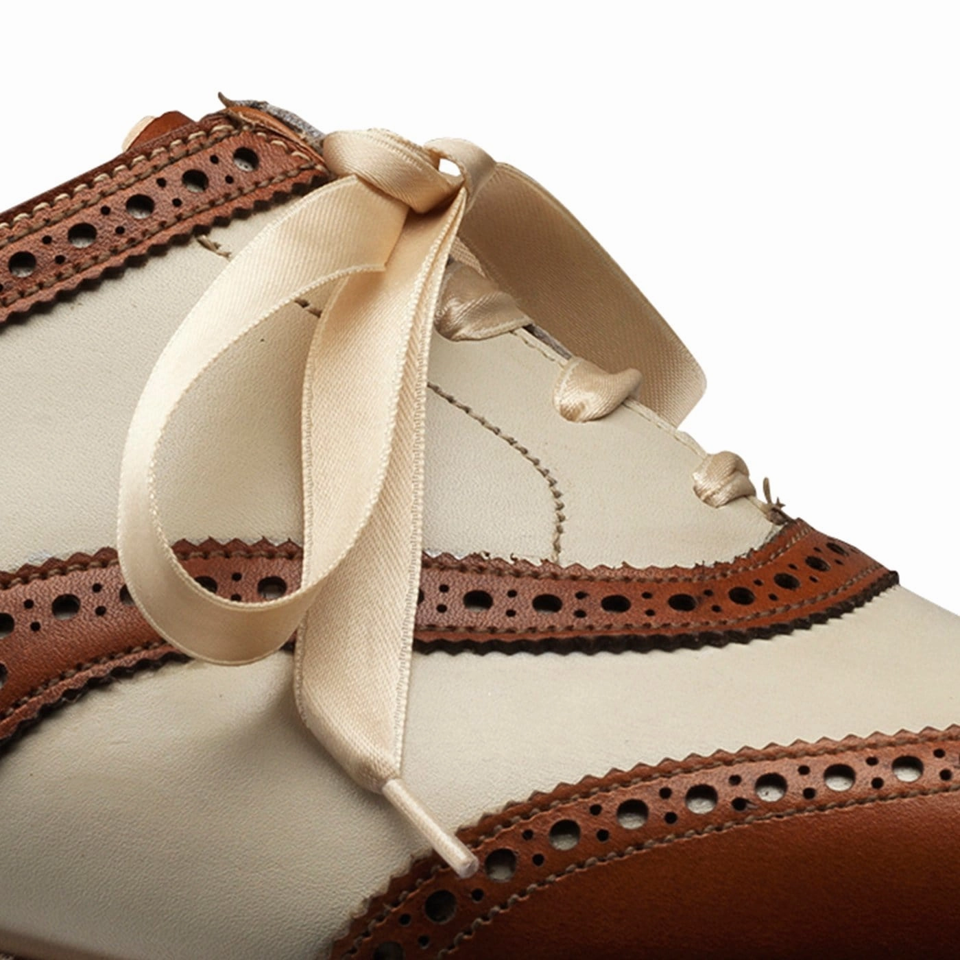 True Size Evening Wear Alice Tan & Ivory Burnished Calf