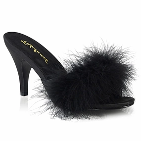 AMOUR-03 Black Pu-Fur Dance Mode Block Walk