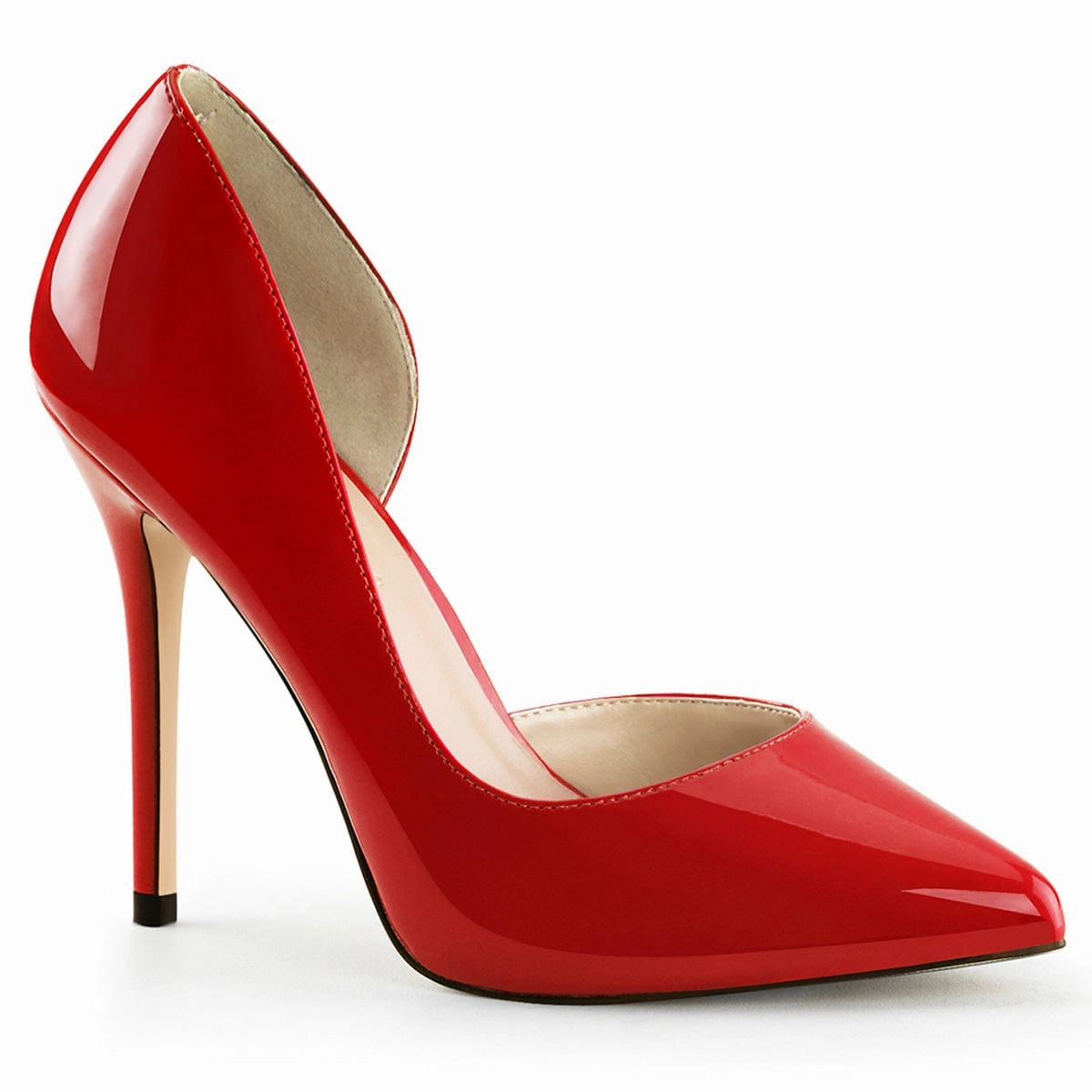 AMUSE-22 Red Patent Formal Office Shoes Chic Designer Heels