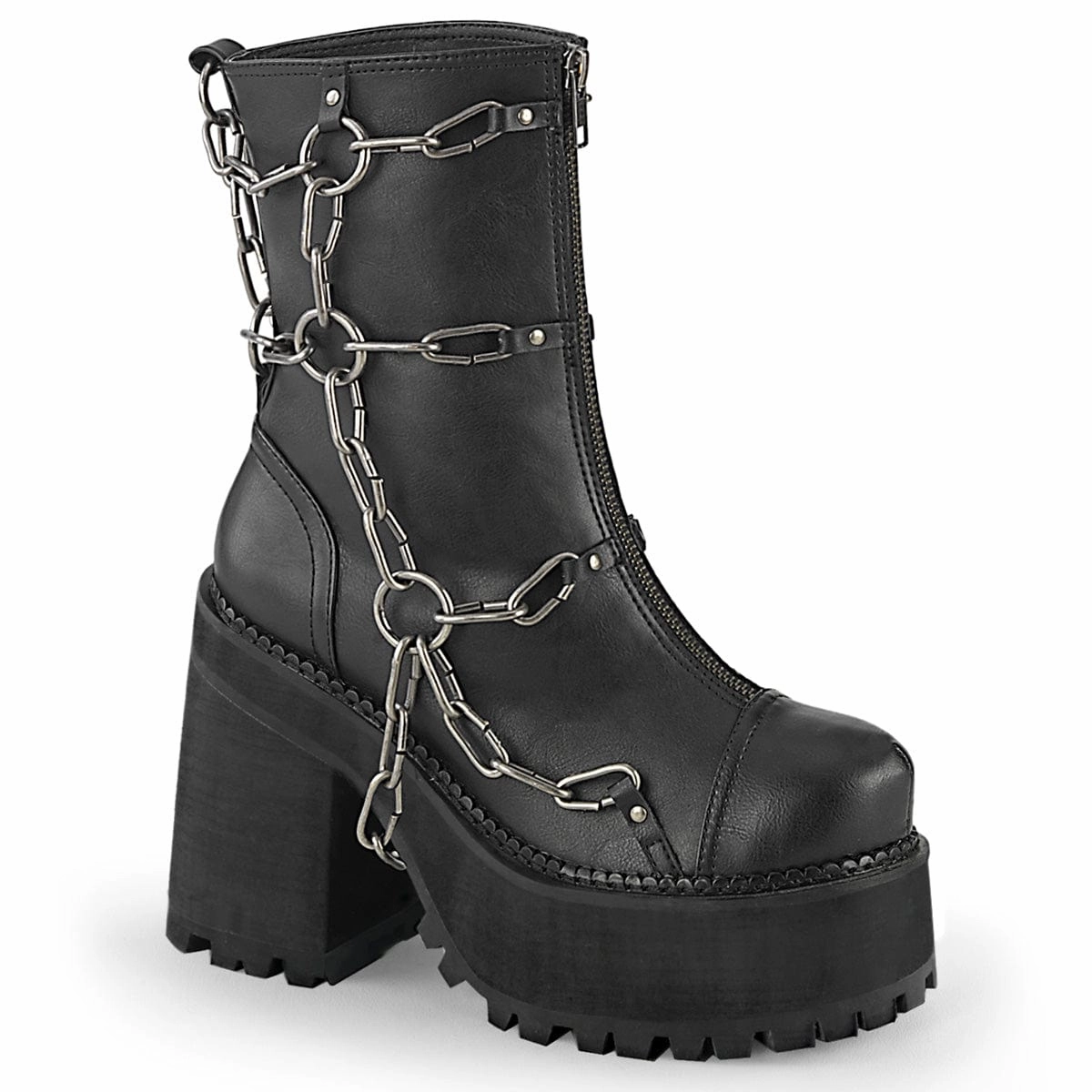 ASSAULT-66 Black Vegan Leather Mountain Climbing