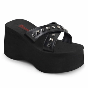 FUNN-29 Black Vegan Leather Comfortable