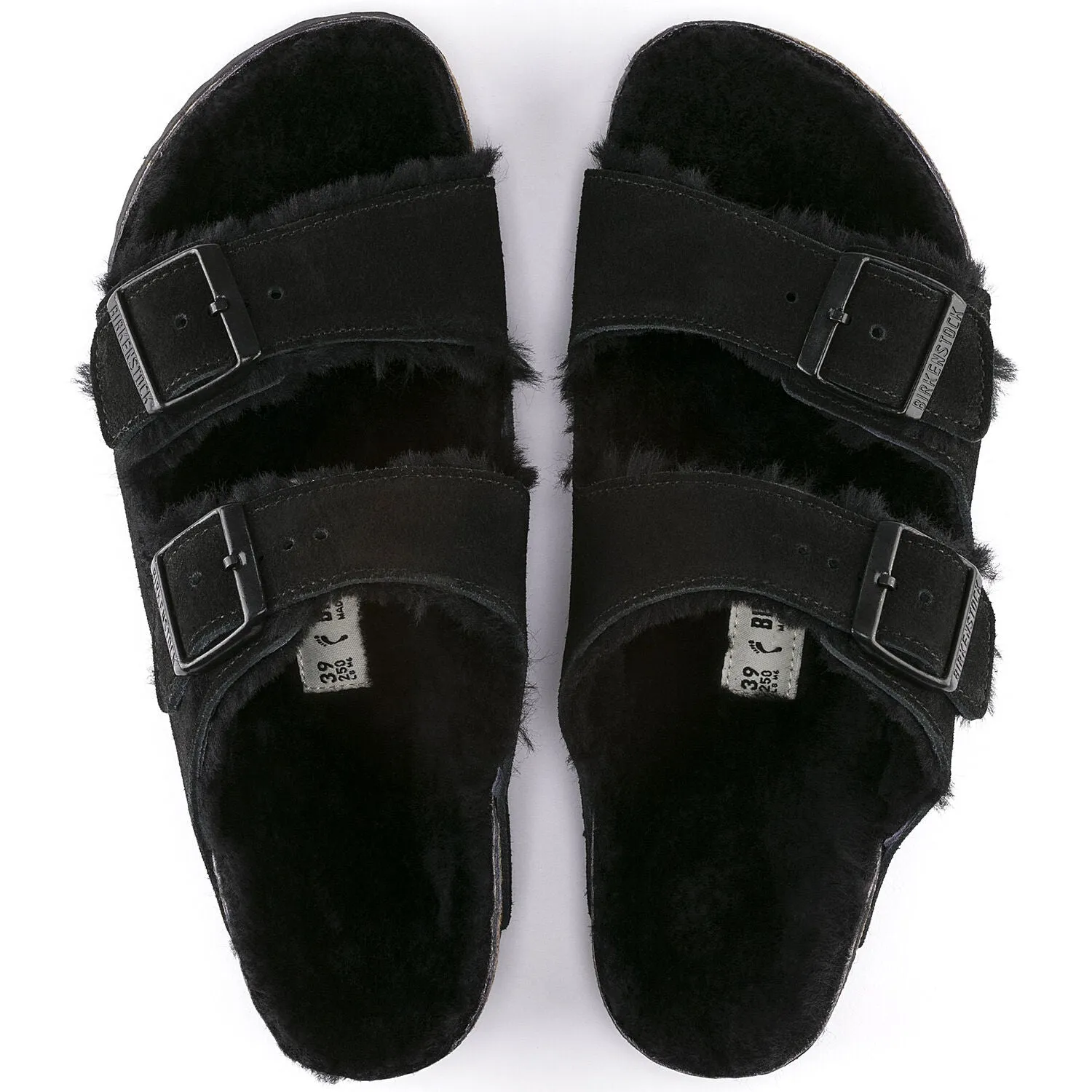 Soft Support Breathable Flats Arizona Shearling - Black