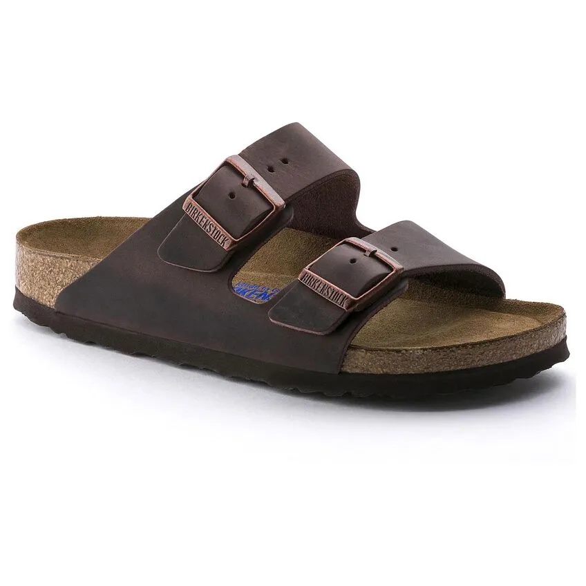 ARIZONA SOFT FOOTBED OILED LEATHER HABANA Comfortable Travel Footwear Toe Freedom