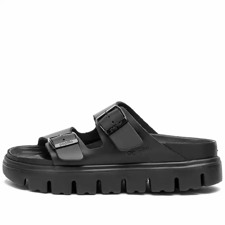 Versatile Comfort Sandal Replacements ARIZONA CHUNKY BLACK LEATHER