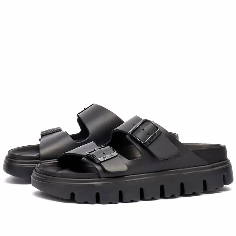 ARIZONA CHUNKY BLACK LEATHER Comfort Sandals Sporty Sandals