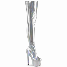 Premium Quality ADORE-3000HWR Silver Stretch Hologram/Silver Hologram