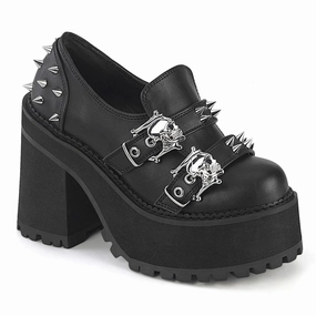 zipper ASSAULT-38 Black Vegan Leather