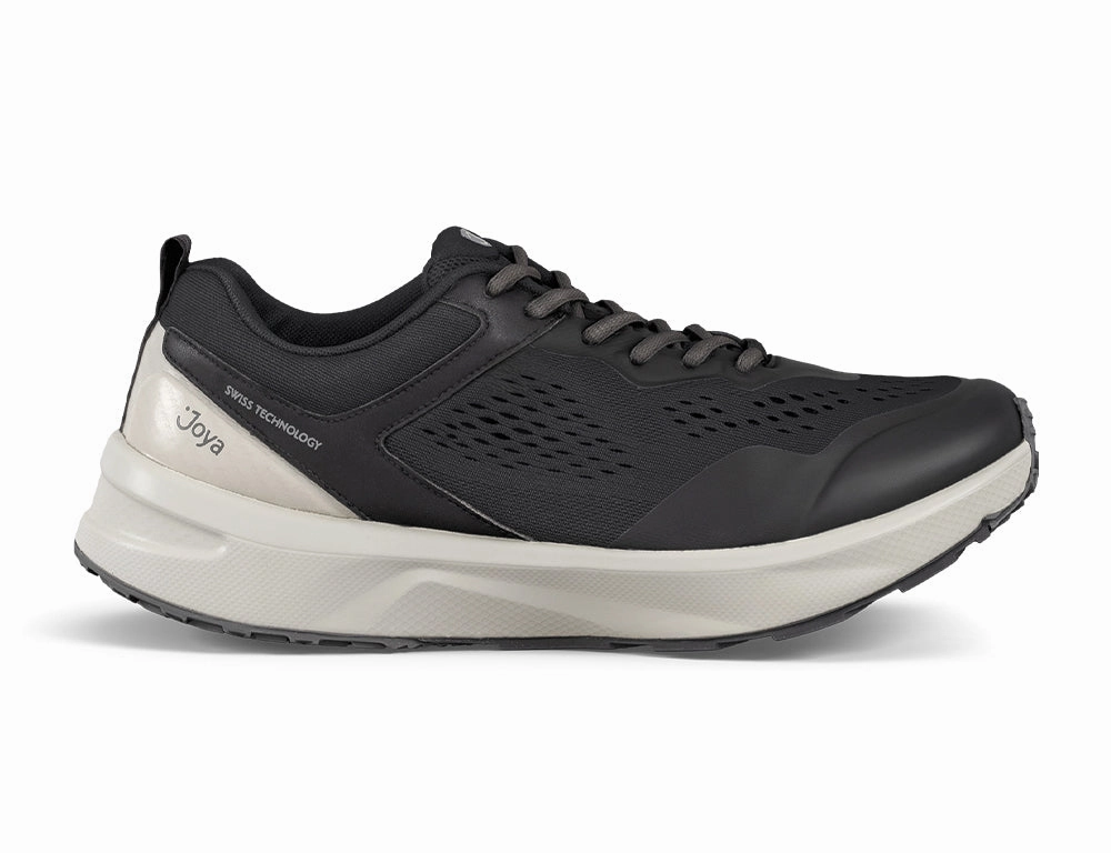 Clear Glow Mens Active Veloce Black Beige Trainers
