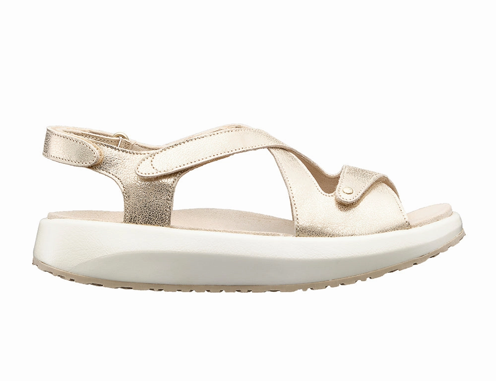 Womens Senso Jenny Light Gold Sandals Comfortable Insole Dinner Look