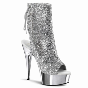 Casual Walk Anti Fatigue DELIGHT-1018G Silver Glitter/Silver Chrome