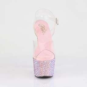 BEJEWELED-708MS Clear/Baby Pink Multi Rhinestones Air Friendly