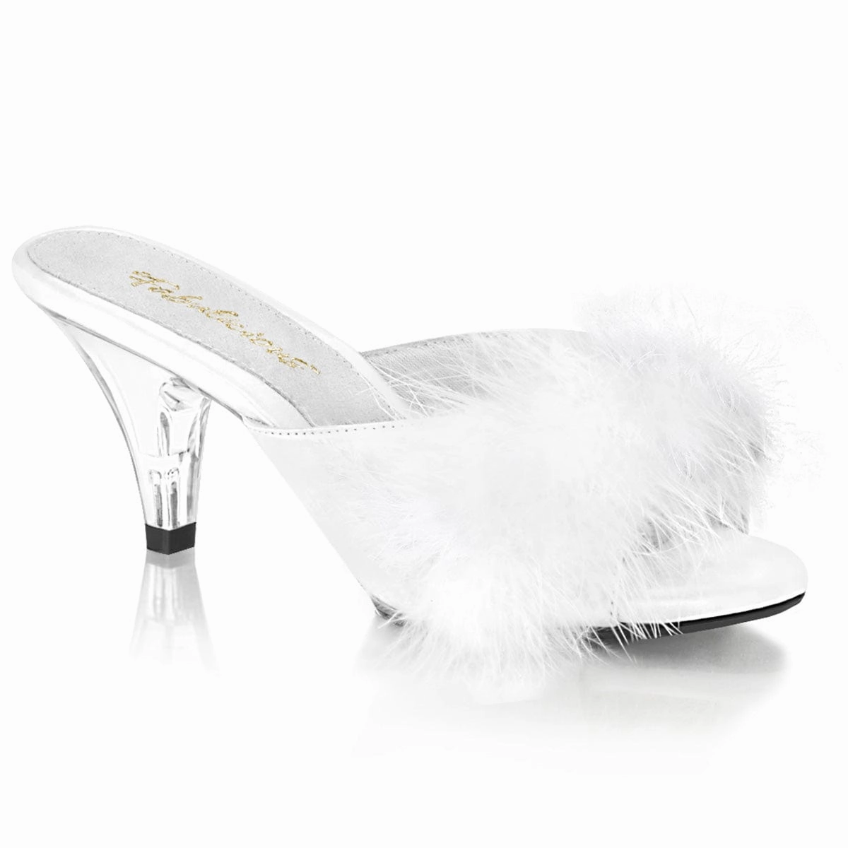 BELLE-301F White Pu-Fur/Clear Quality Moon Walk
