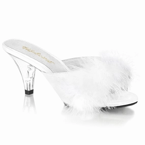 BELLE-301F White Pu-Fur/Clear Wave Fun
