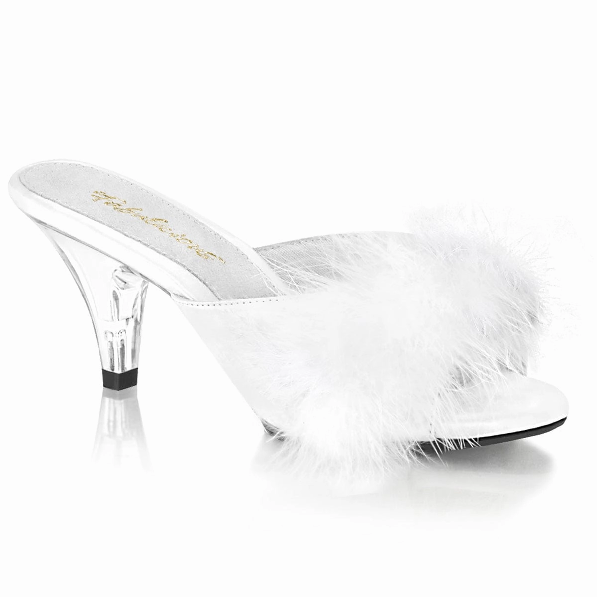 BELLE-301F White Pu-Fur/Clear High-Quality Material