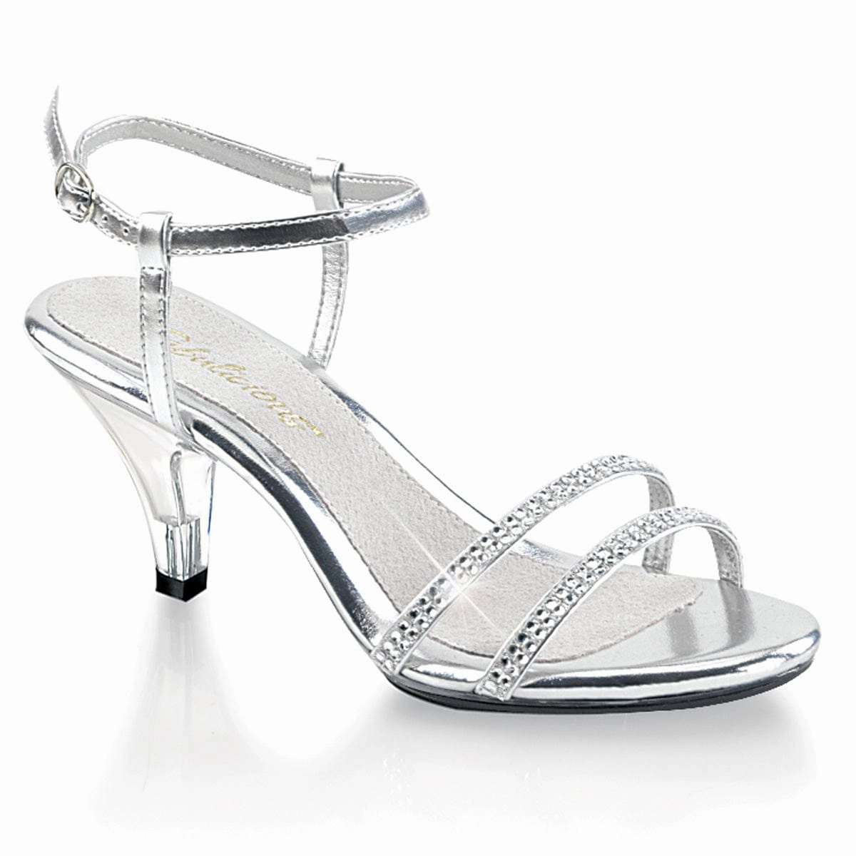 No-Fuss Wear BELLE-316 Silver Metallic Pu/Clear