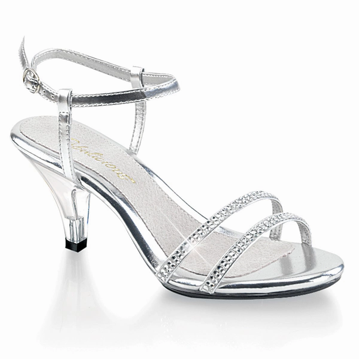 No-Fuss Wear BELLE-316 Silver Metallic Pu/Clear