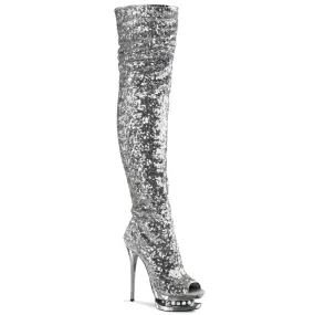 Ultra Comfort BLONDIE-R-3011 Silver Sequins/Silver Chrome
