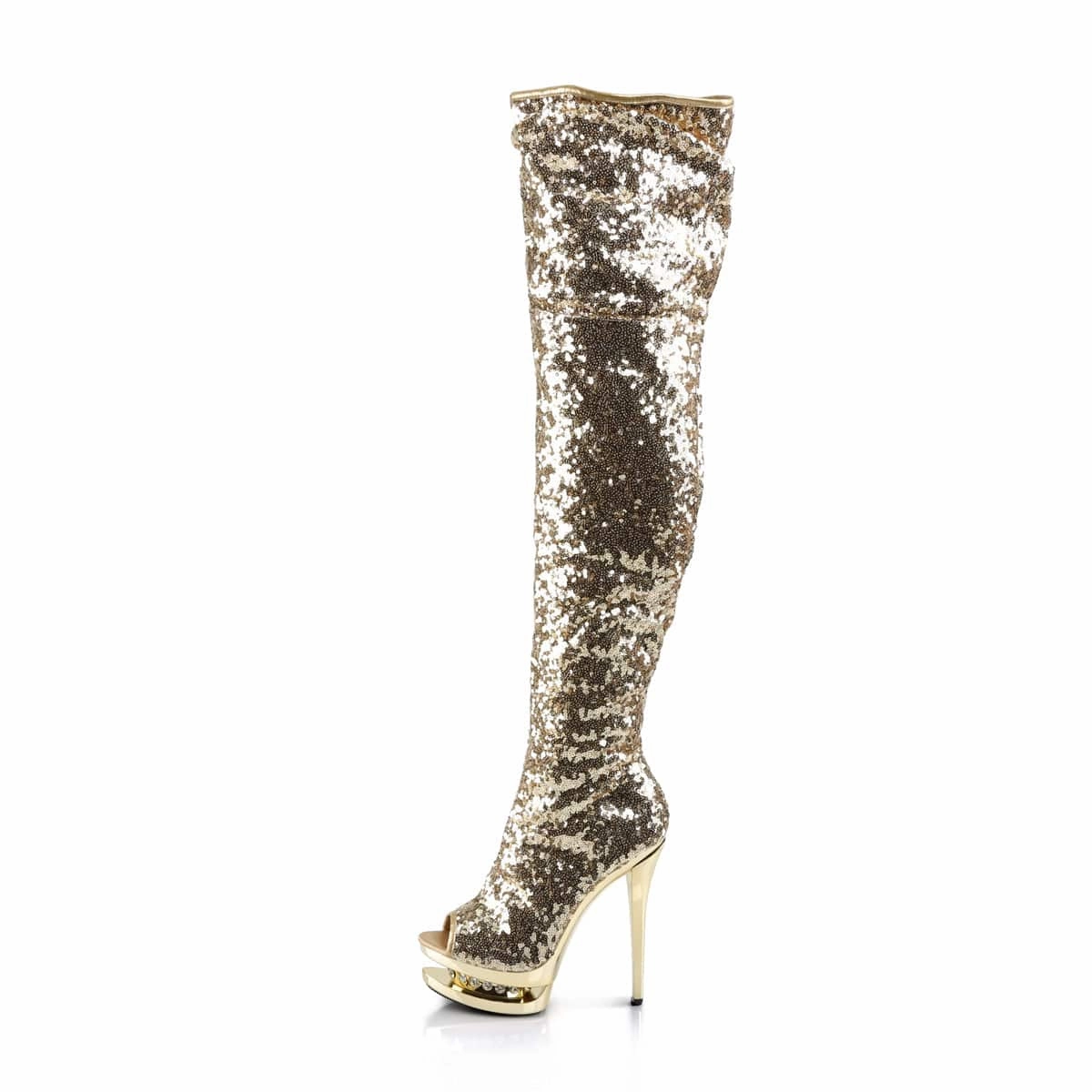 BLONDIE-R-3011 Gold Sequins/Gold Chrome Modern Edge