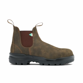 Fur Trim Trendy Footwear Blundstone 8302 - RotoFlex Work & Safety Boot Rustic Brown