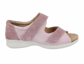 Firm Edge Stable Step Womens Adjustable Bliss 2 Lilac Suede Sandals