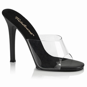 GALA-01 Clear-Black/Black Matte Footwear for Summer Strappy Design