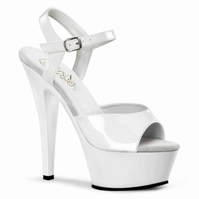 Open Back Heels KISS-209 White Patent/White