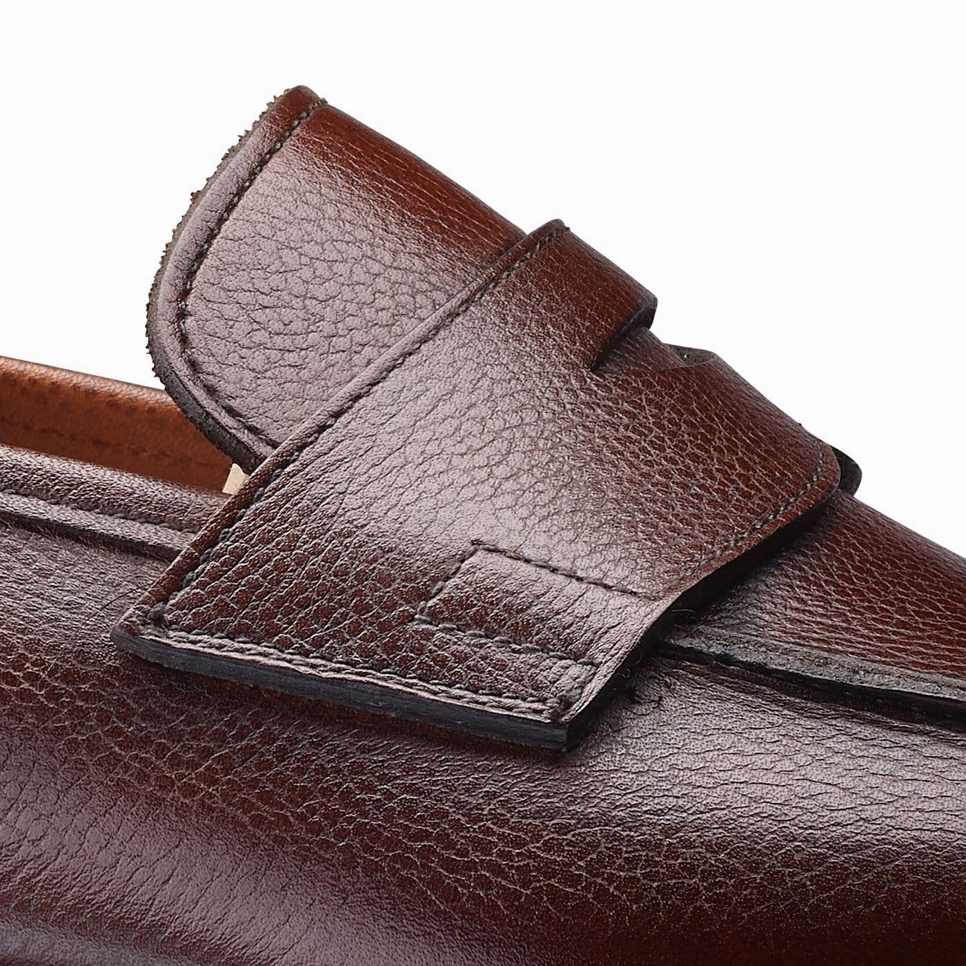 Bold Red Cadogan Dark Brown Pebble Grain