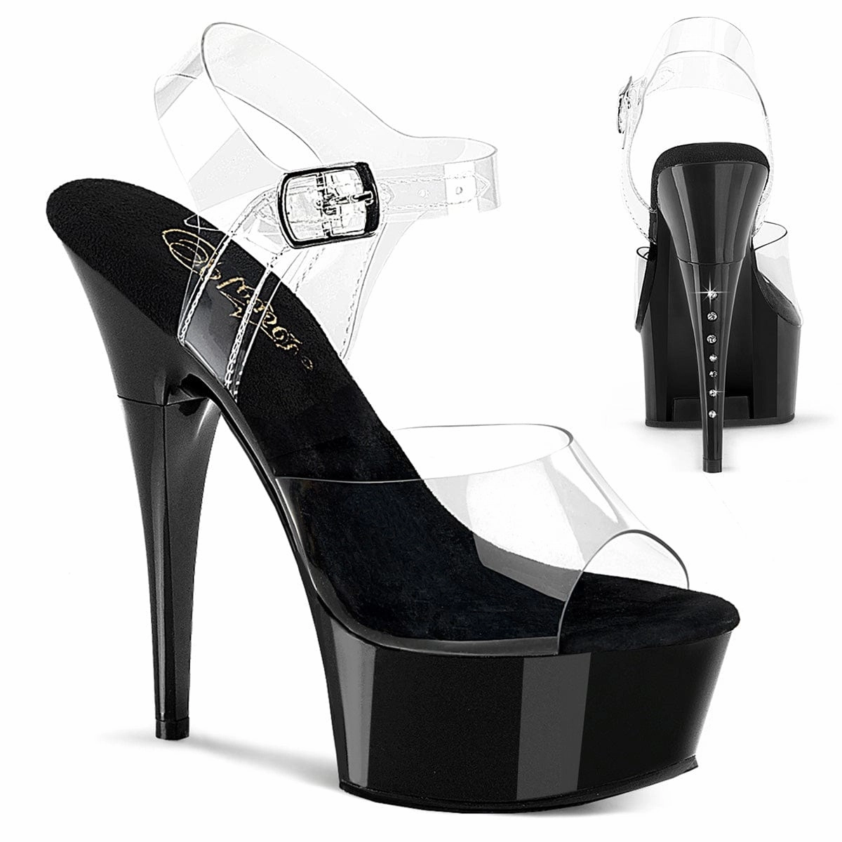 CAPTIVA-608 Platform Shoes Clear/Black Fresh Look Weekend Plans