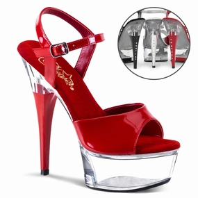 CAPTIVA-609 Red Patent/Clear Relaxing Shoes