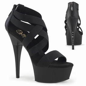 Casual Walk morning run CAPTIVA-669 Platform Shoes Black Elastic Band-Faux Leather/Black Matte