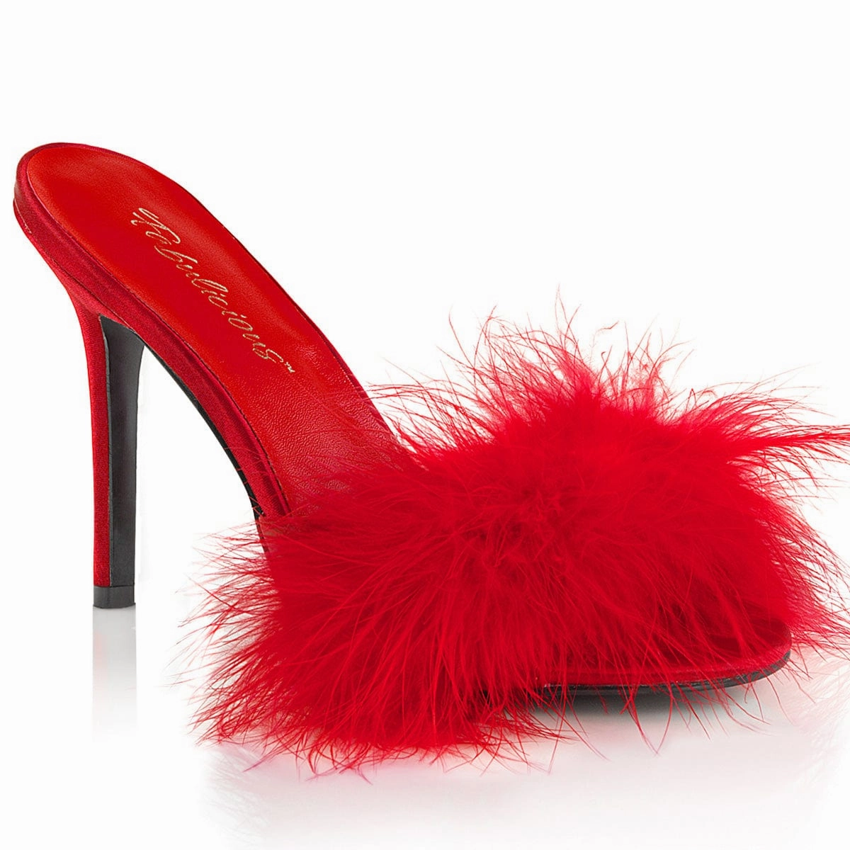 Bridal Footwear Cushioned Sole CLASSIQUE-01F Red Pu-Fur