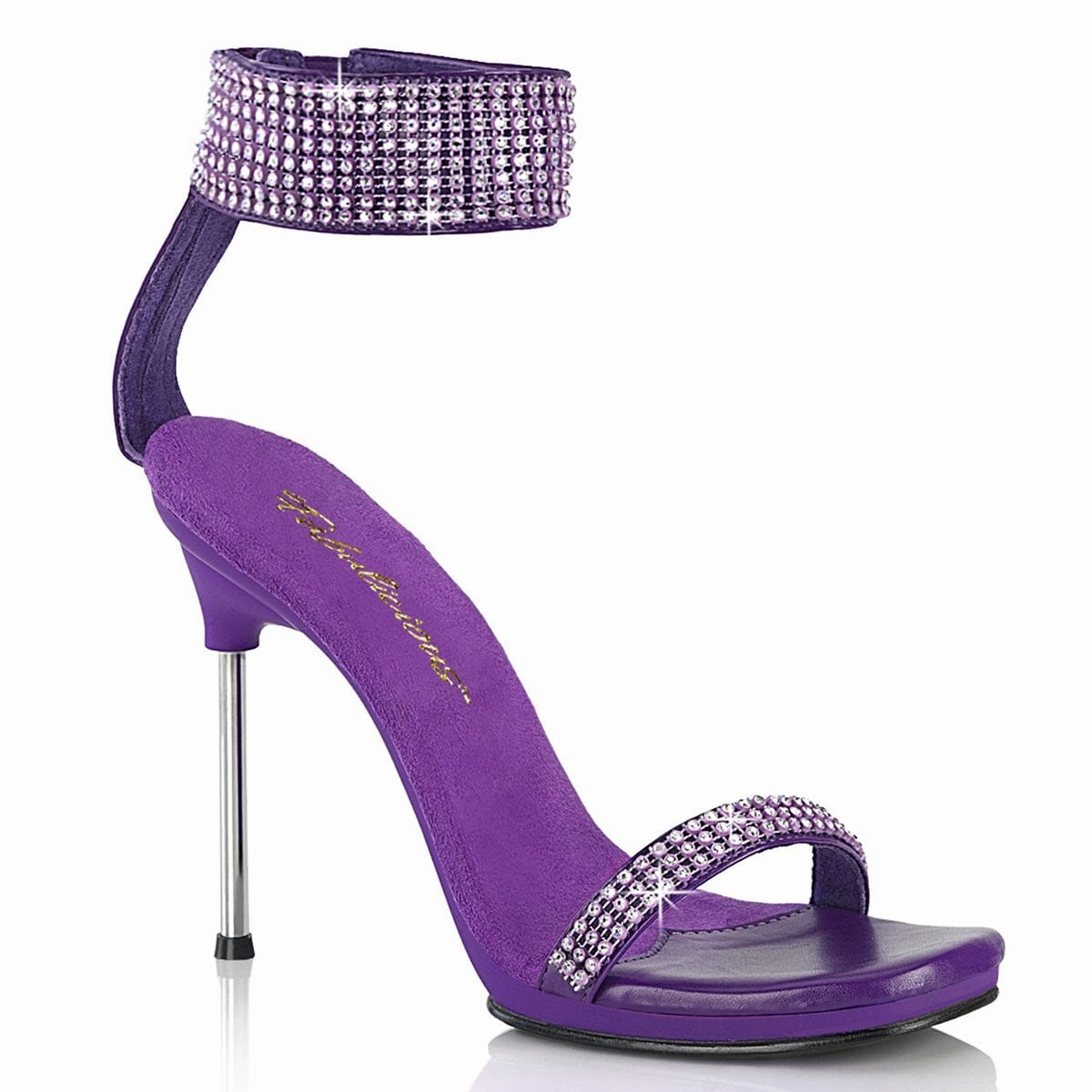 Flexible CHIC-40 Purple Faux Leather-Rhinestones/Purple