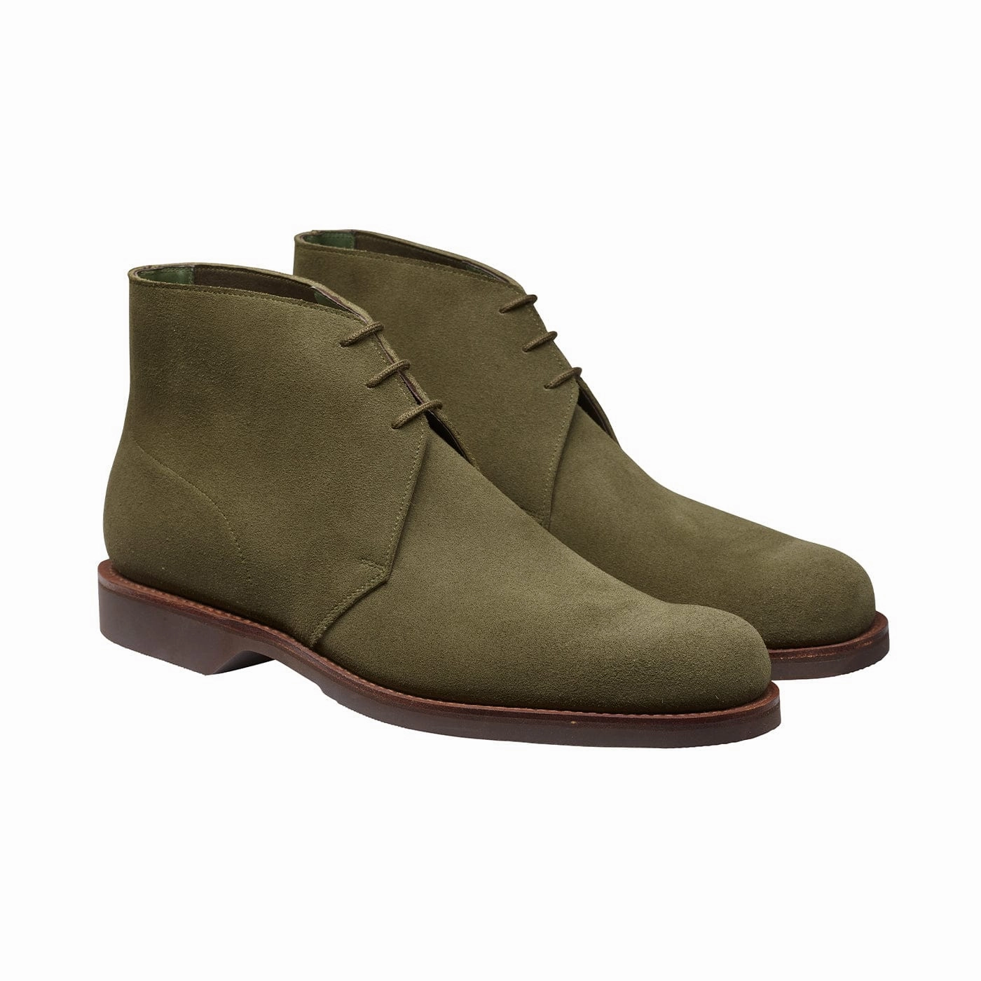 Chukka 4 Olive Reverse Butt Suede Cushion Collar Versatile Performance