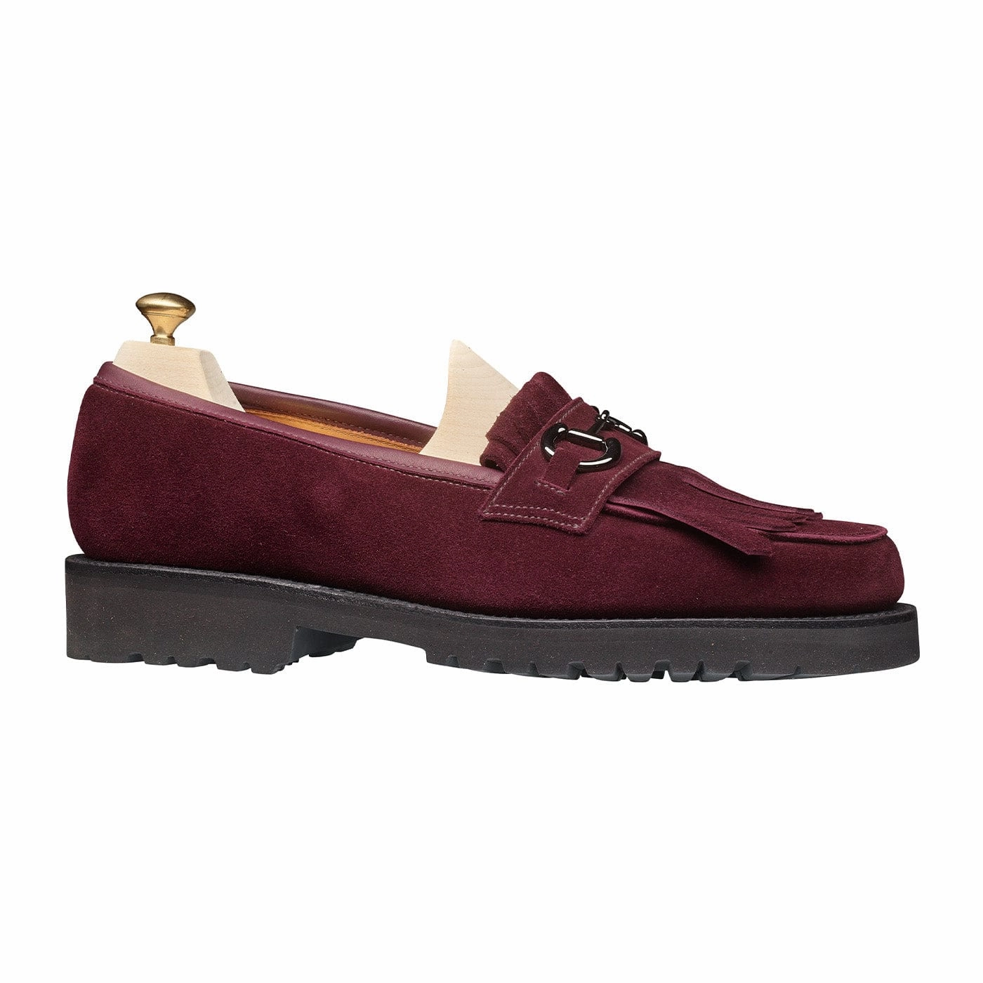 Clara Plum Calf Suede Round Toe