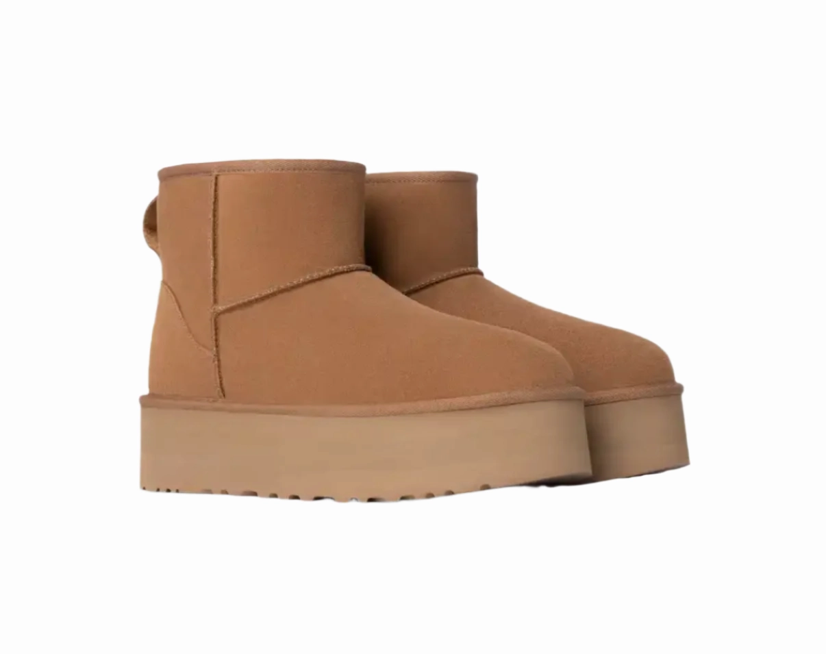 CLASSIC MINI PLATFORM CHESTNUT Easy Slip-On