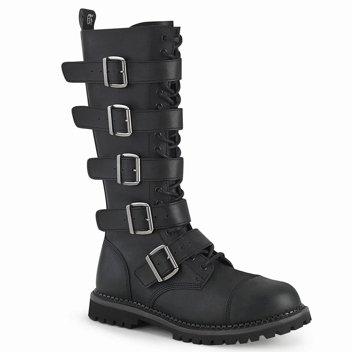 RIOT-18BK Black Vegan Leather Classic Style