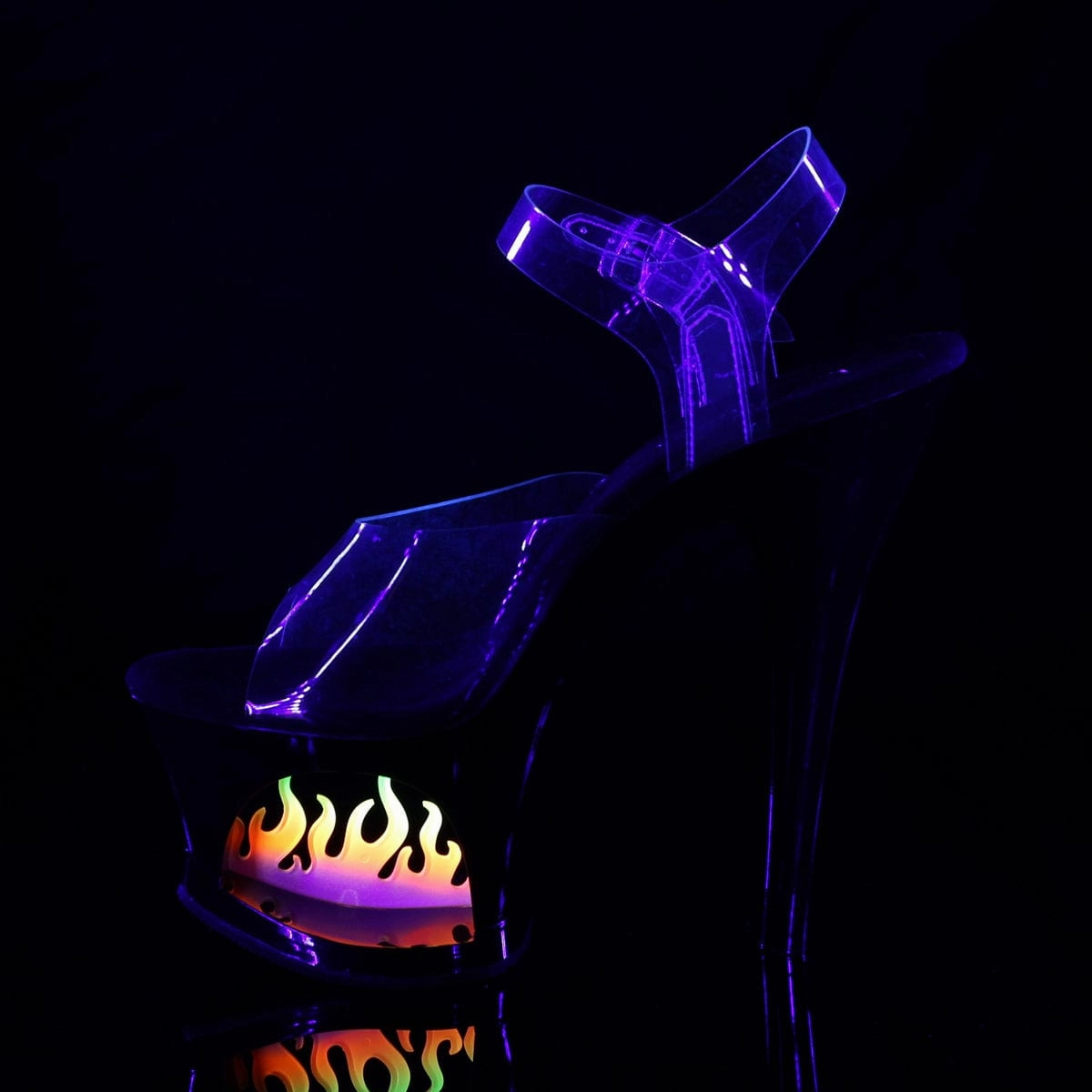 MOON-708FLM Clear/Black-Ombre Closed Toe