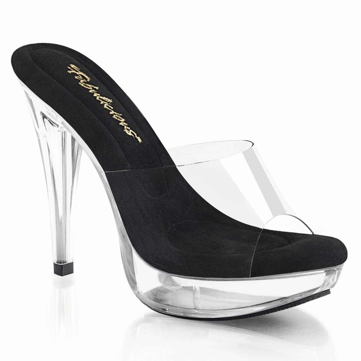 Casual Style Thin Sole COCKTAIL-501 Clear-Black/Clear