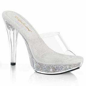 COCKTAIL-501RSI Shoes Clear/Clear-Silver AB Rhinestone Clean Step Soft