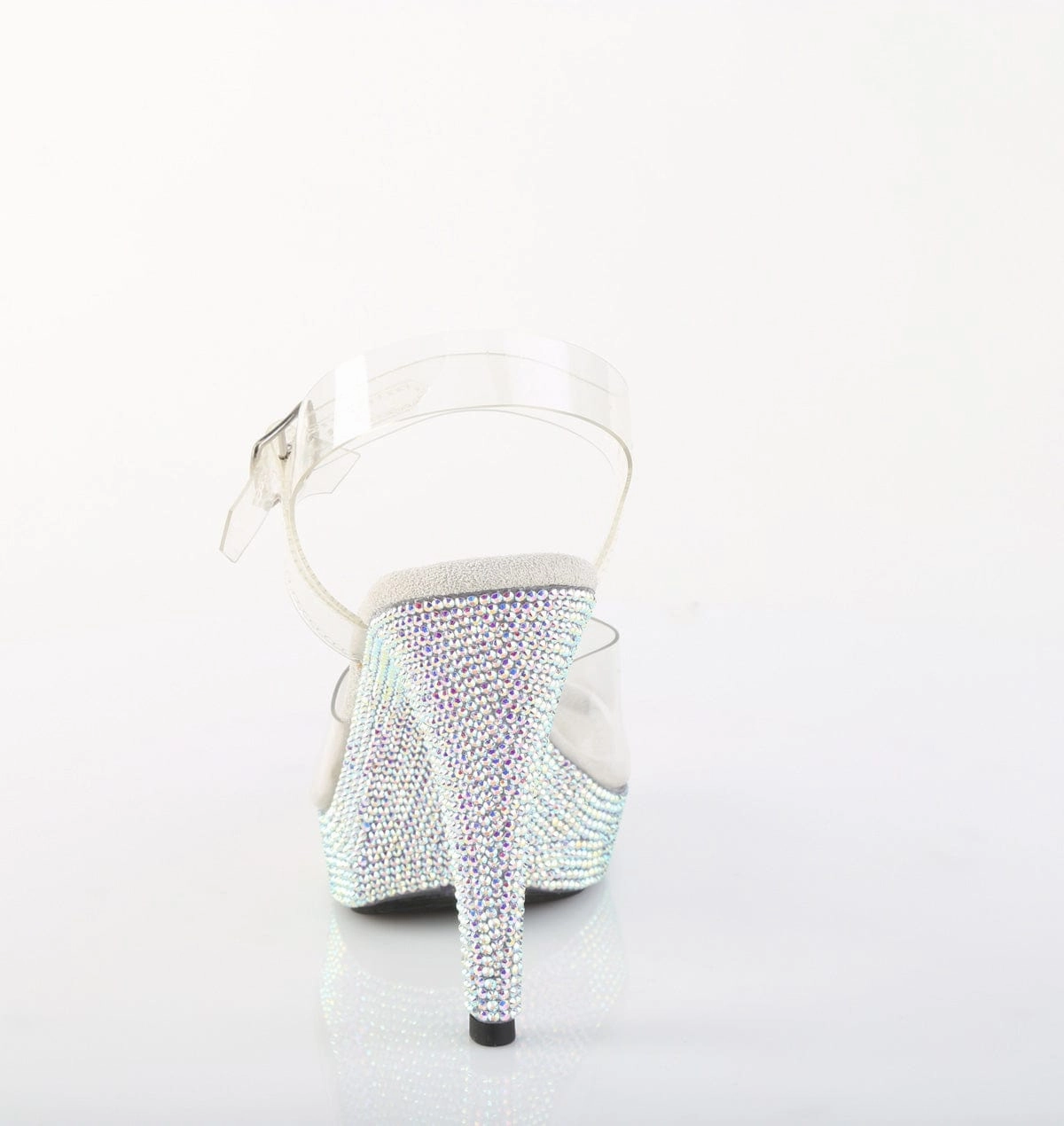 Easy Sandals Loose Fit COCKTAIL-508DM Shoes Clear/Silver Multi Rhinestone