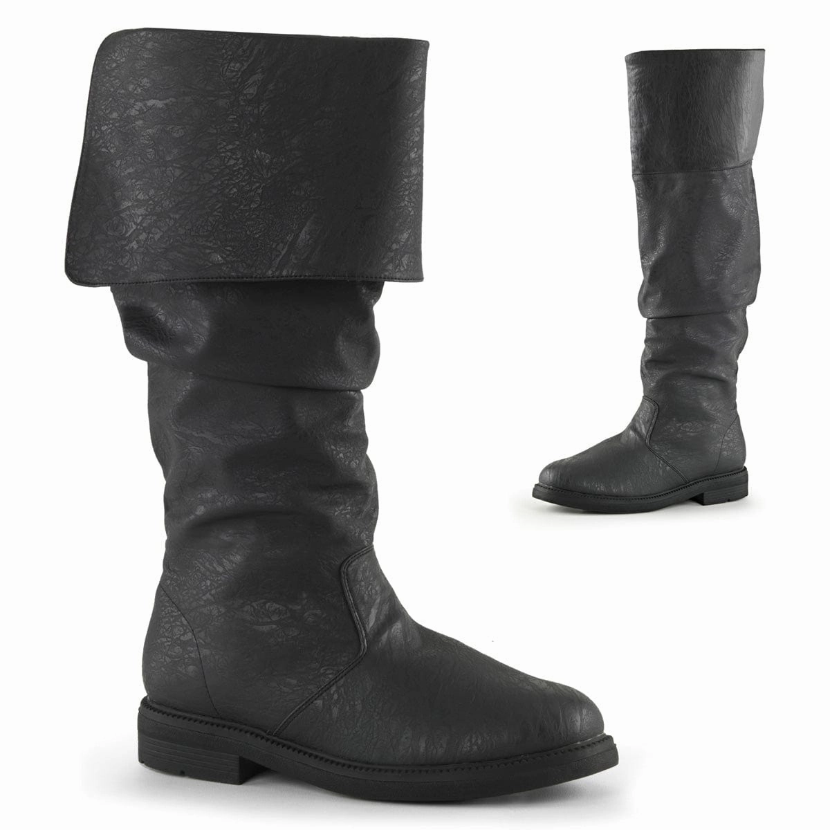 ROBINHOOD-100 Black Distressed Pu Comfort Padding