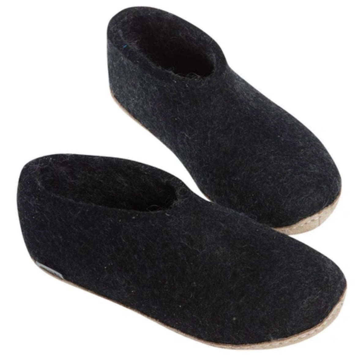 Shoe with Leather Sole - Charcoal zipper